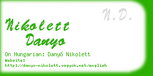 nikolett danyo business card