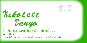 nikolett danyo business card